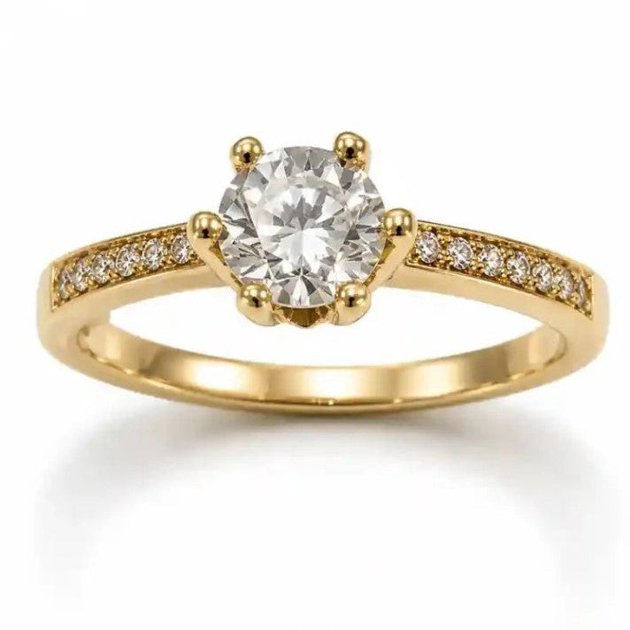 Anillo Compromiso Magestic Baño de Oro 18k