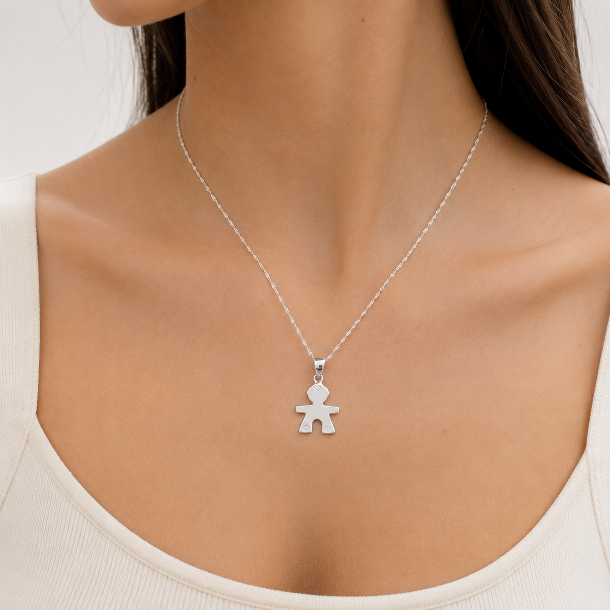 Collar mi Niño Circones Plata