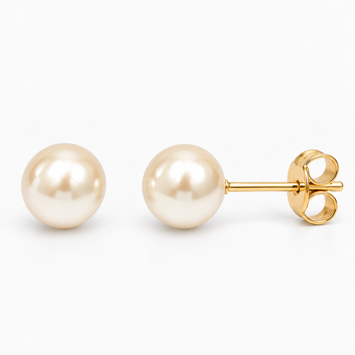 Aros Perlas de Mallorca Enchape Oro