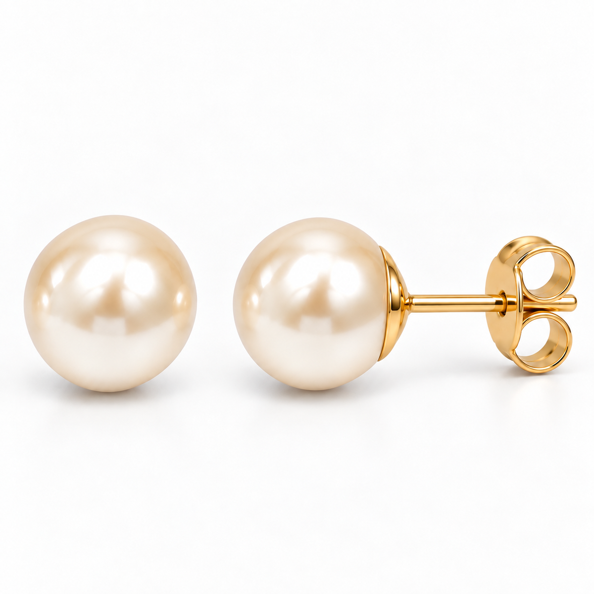 Aros Perlas de Mallorca Enchape Oro