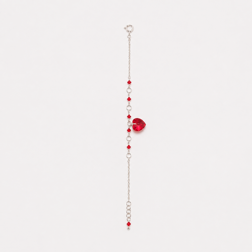 Pulsera corazon protector plata Swarovski