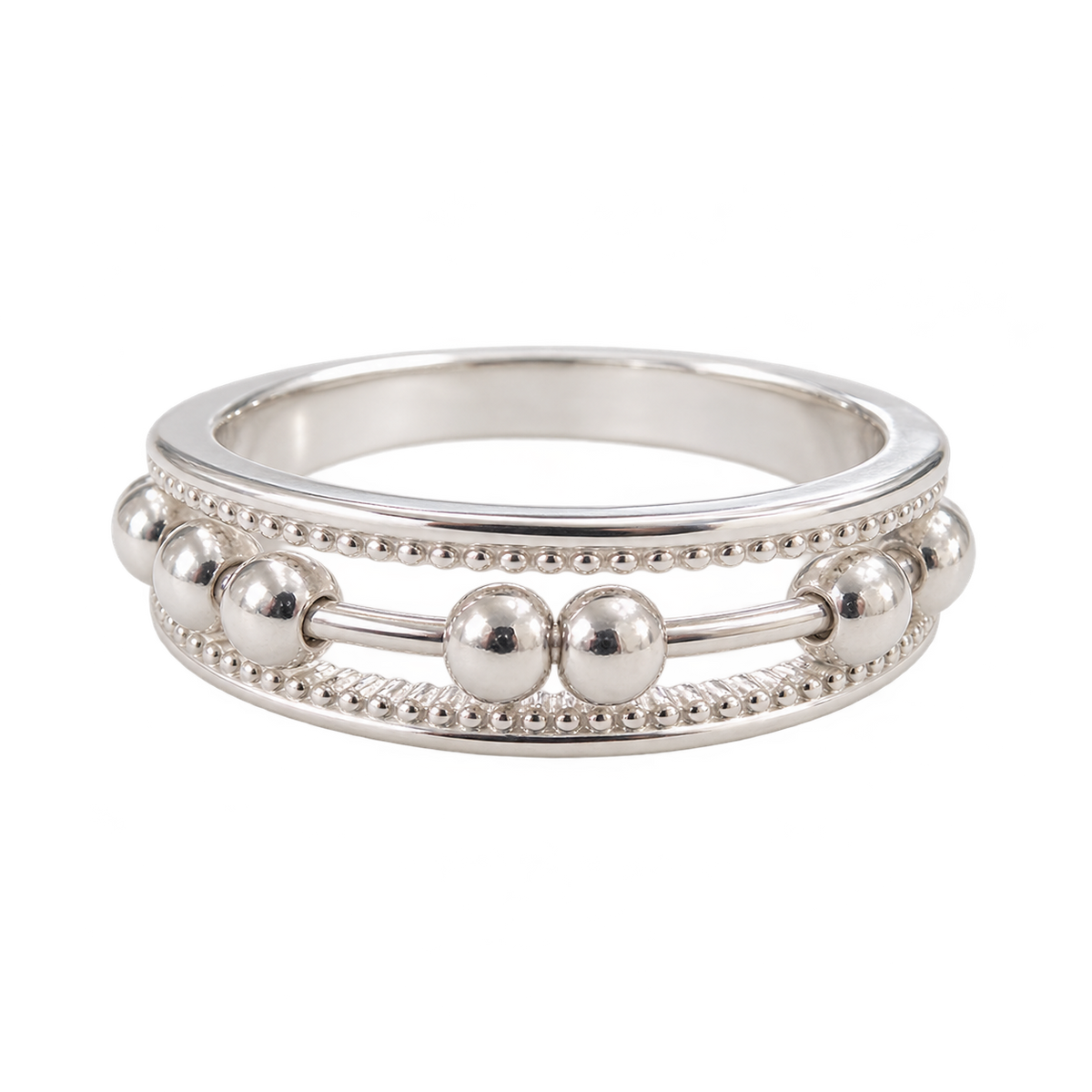 Anillo Ábaco Antiestrés Plata
