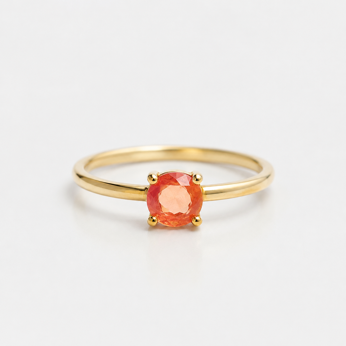 Anillo Piedra Naranja Oro