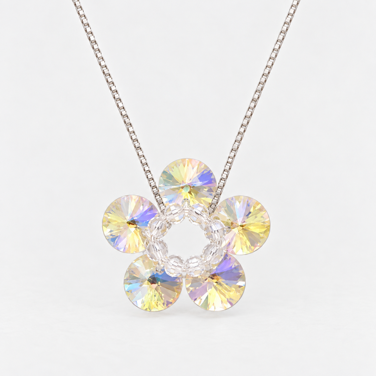 Collar Mini Fiore Aurora Boreal Cristales