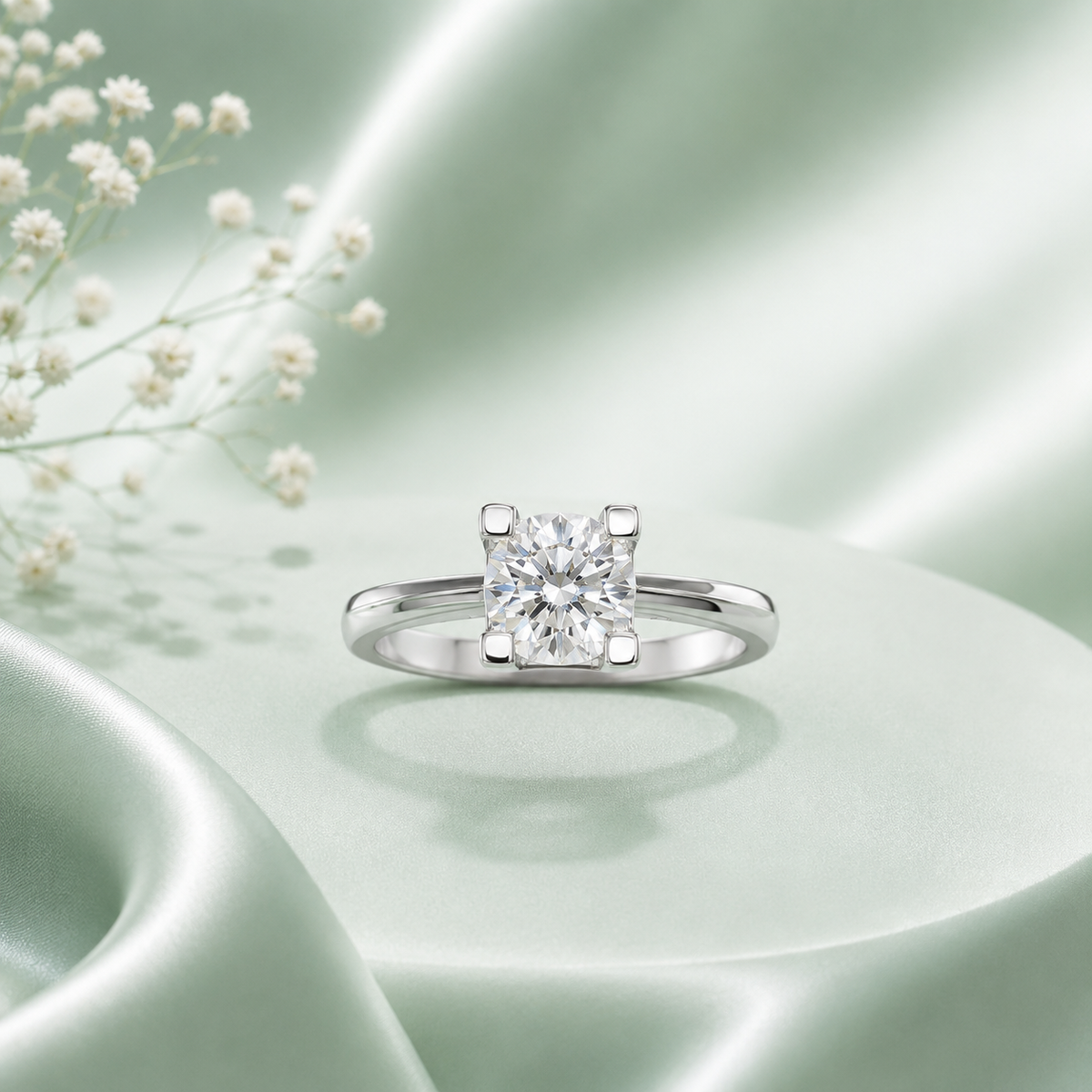 Anillo Solitario Victoria Moissanita y Circones