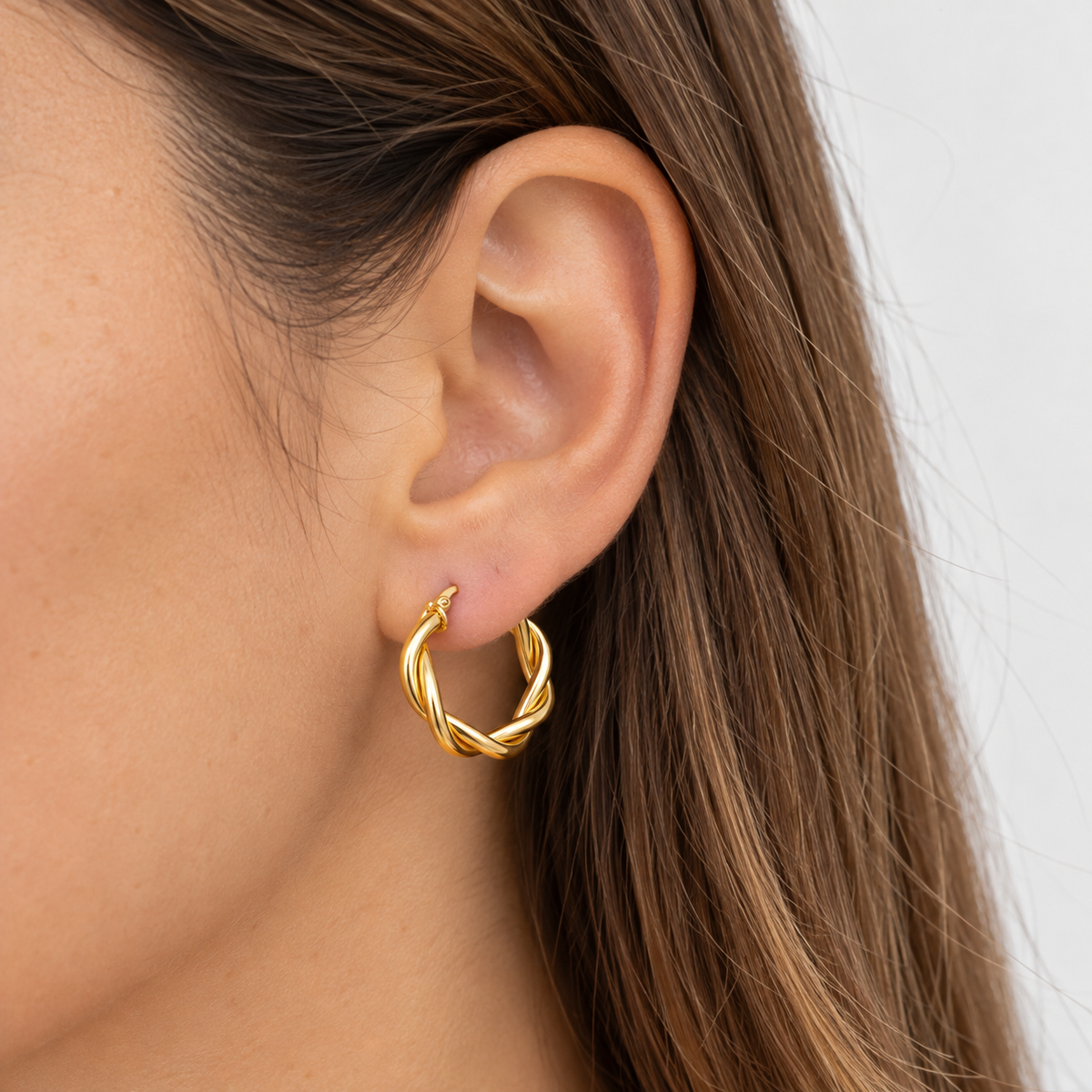 Aros Argollas Onduladas Oro