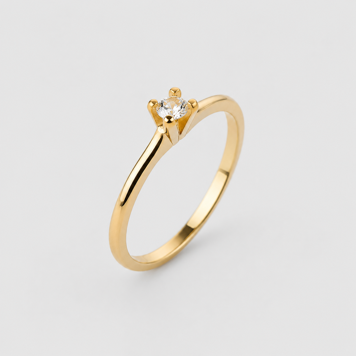 Anillo Compromiso Lilibeth Baño de Oro 18k.