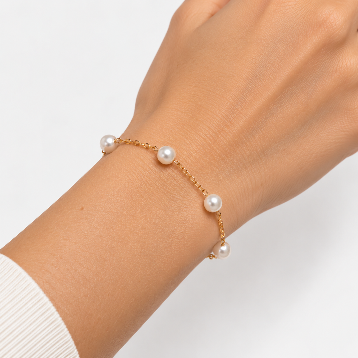 Pulsera Armonía de Perlas Oro