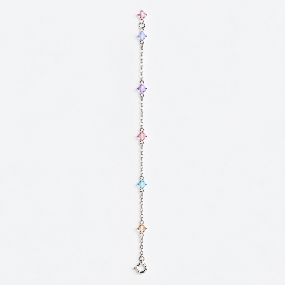 Pulsera Aurora Cristales Multicolor Plata