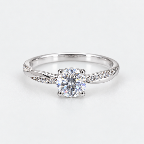Anillo Solitario Isabella Moissanita Plata