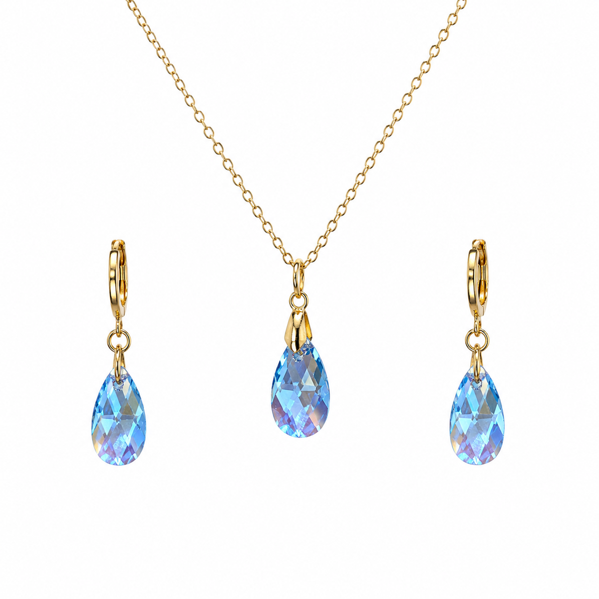 Conjunto Cielo Cristal Oro