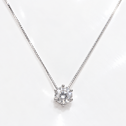 Collar punto de luz Vitta Moissanita plata