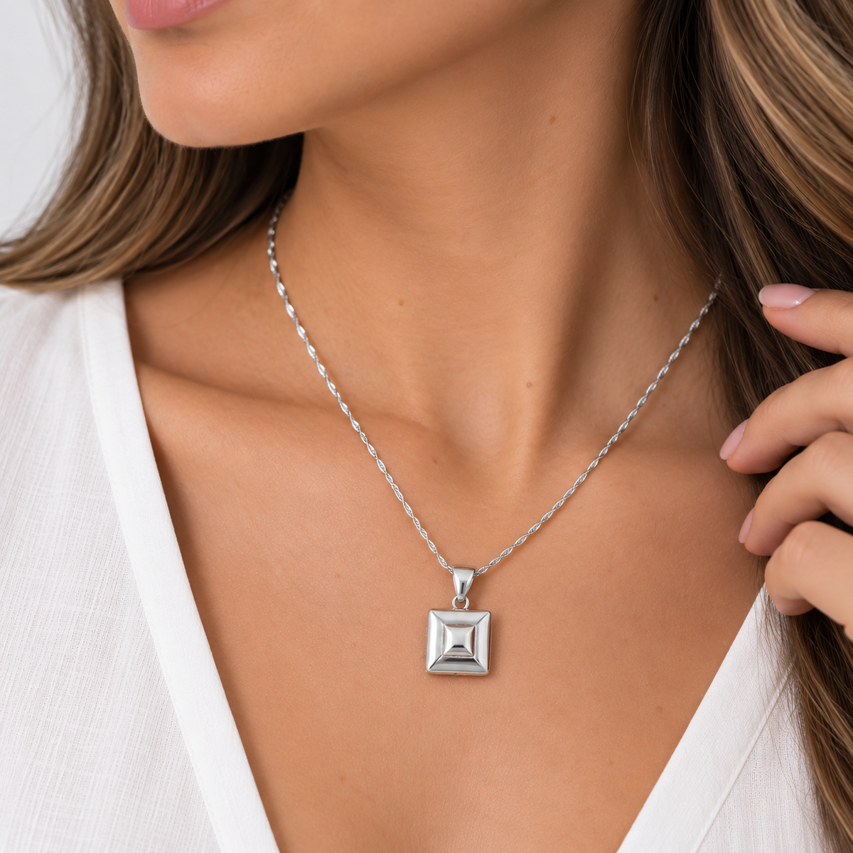Collar Relicario Tesoro Plata