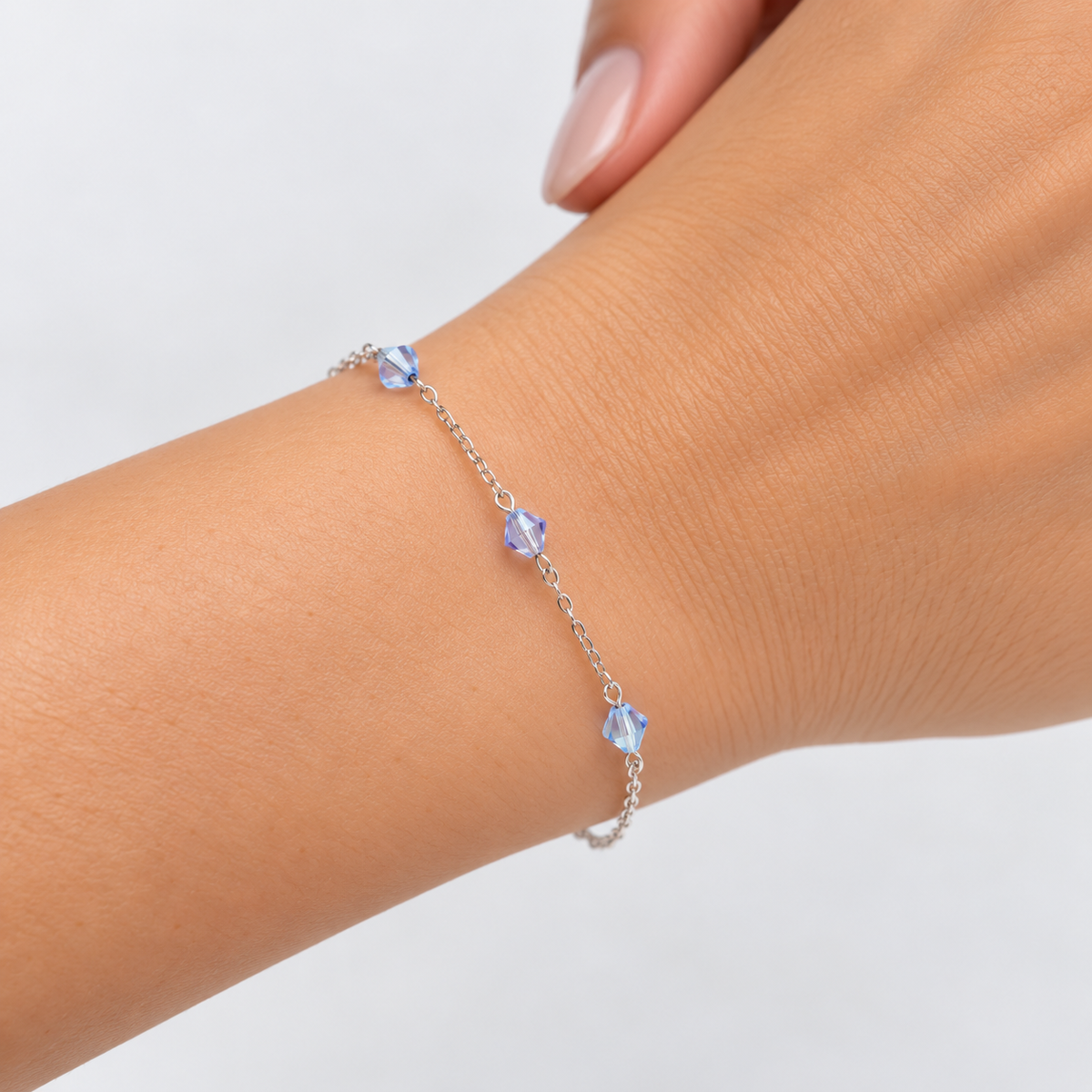 Pulsera Aurora Cristales Celestes Plata