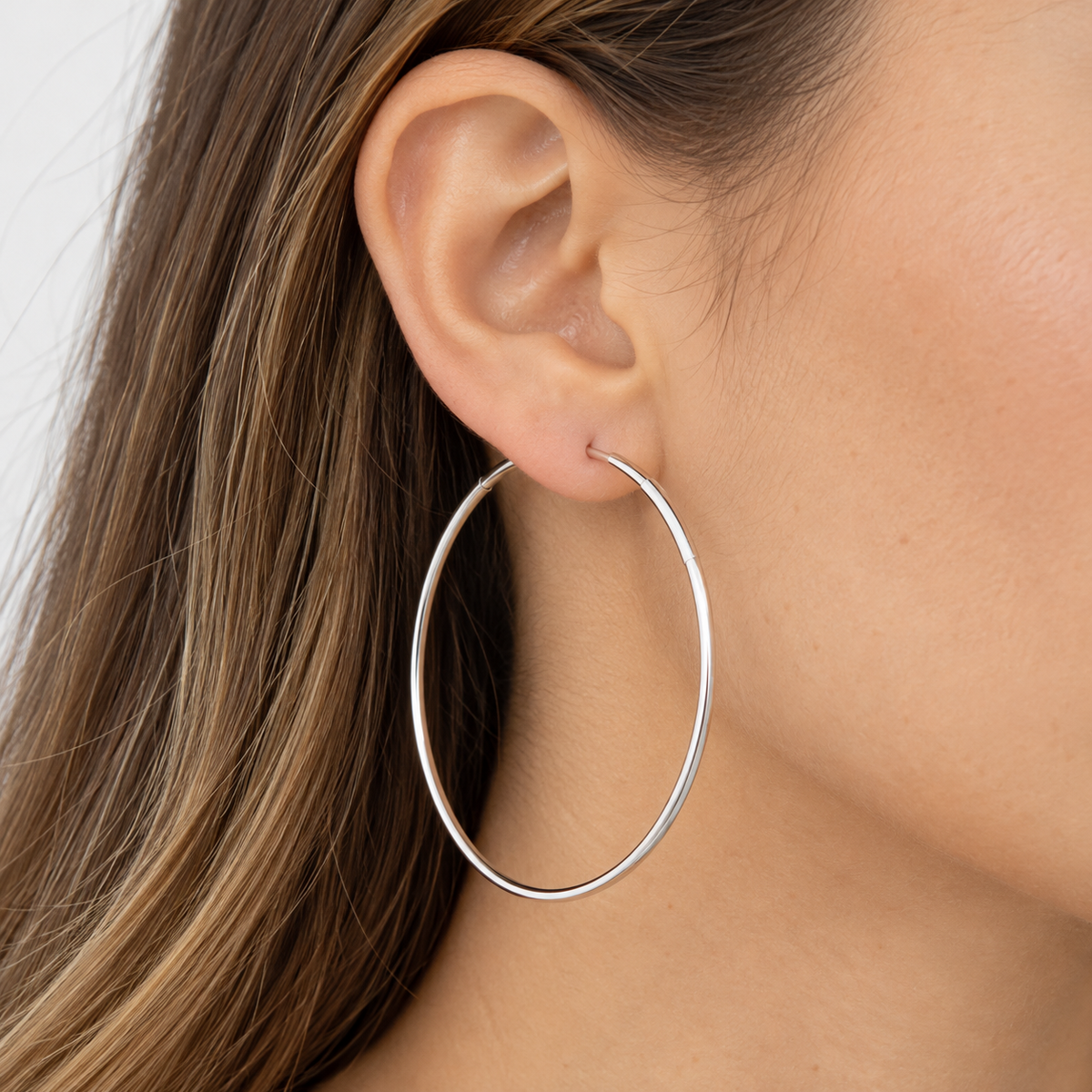 Aros argolla 55 mm plata