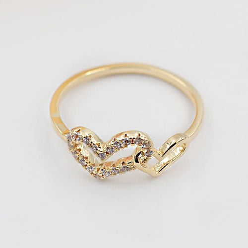 Anillo Amor Enchape oro 18k - Joyas Gloss Crystal