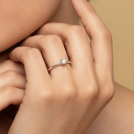 Anillo Solitario Linda Plata 925
