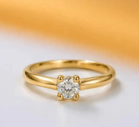 Anillo Compromiso Noelia Baño de Oro 18k