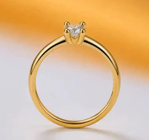 Anillo Compromiso Noelia Baño de Oro 18k