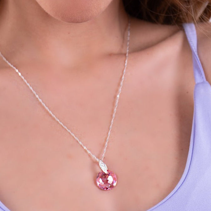 Conjunto Classic Cut Rose Swarovski plata