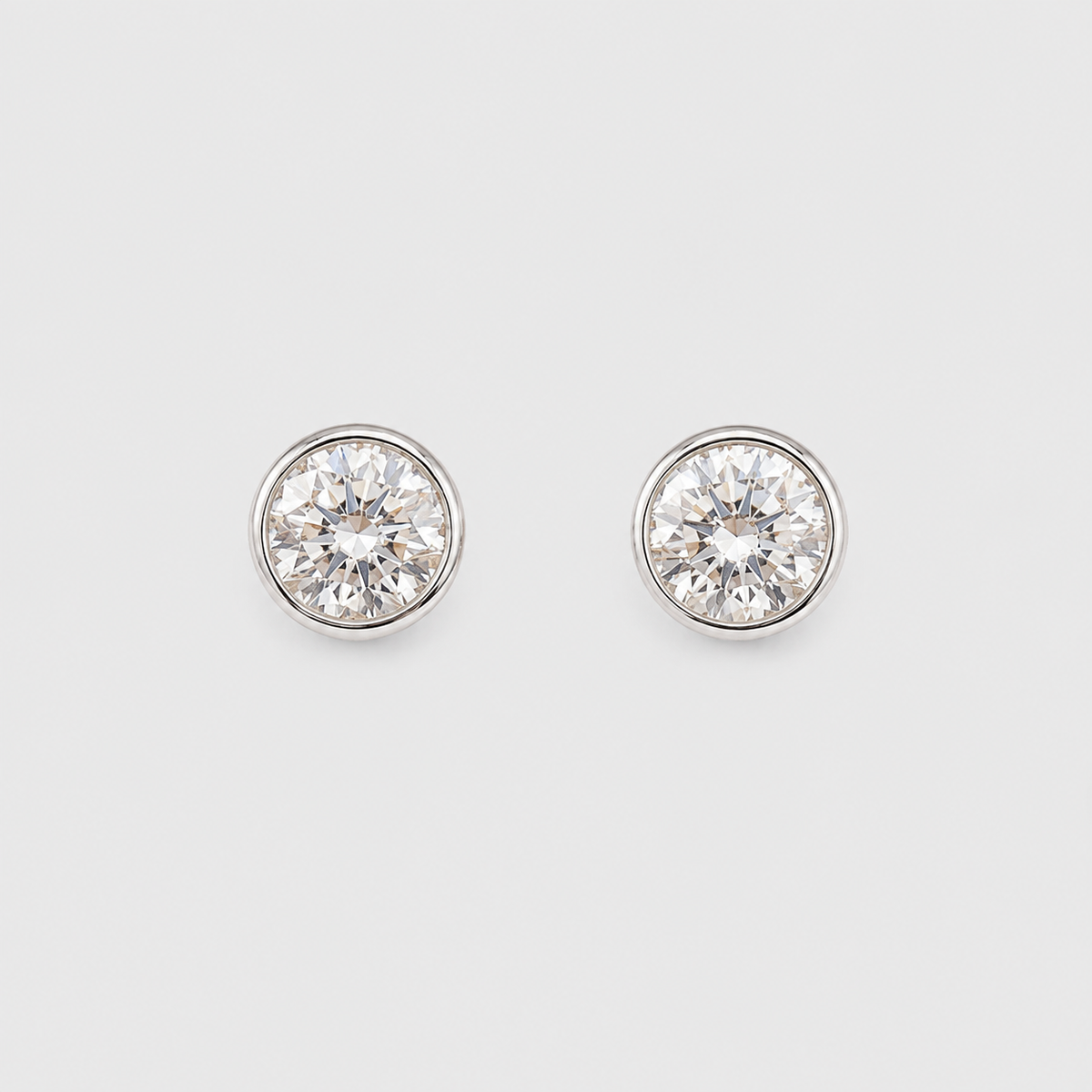 Aros Punto Luz Redondos Planos Plata 925