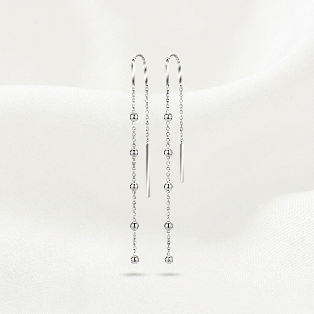 Aros pasantes orbit drops plata