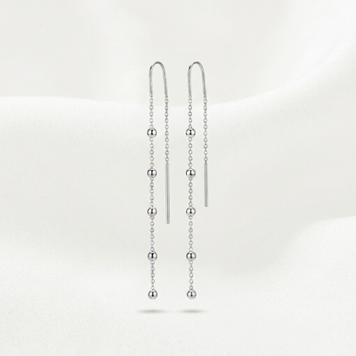 Aros pasantes orbit drops plata