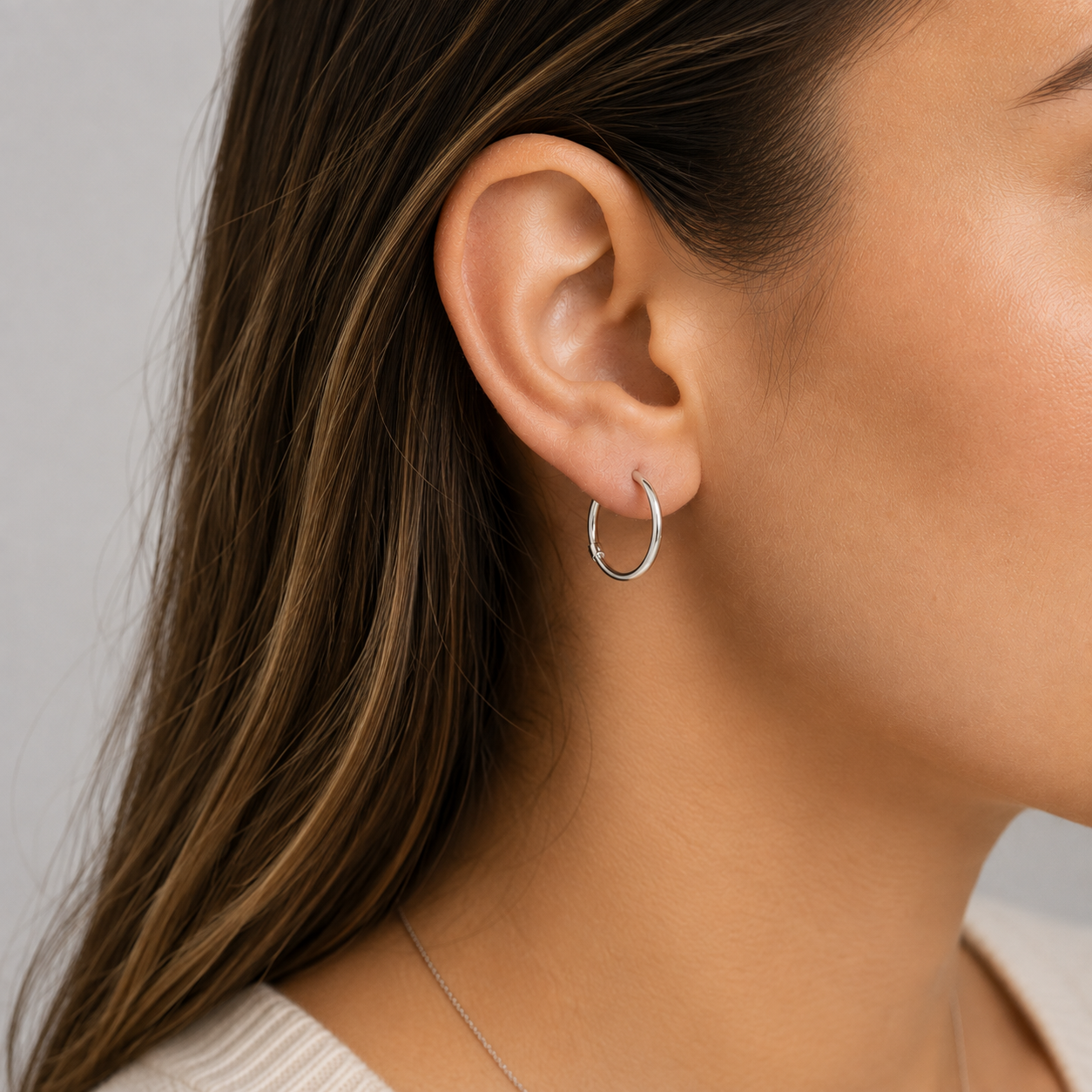 Aros Argolla Plata 14 mm