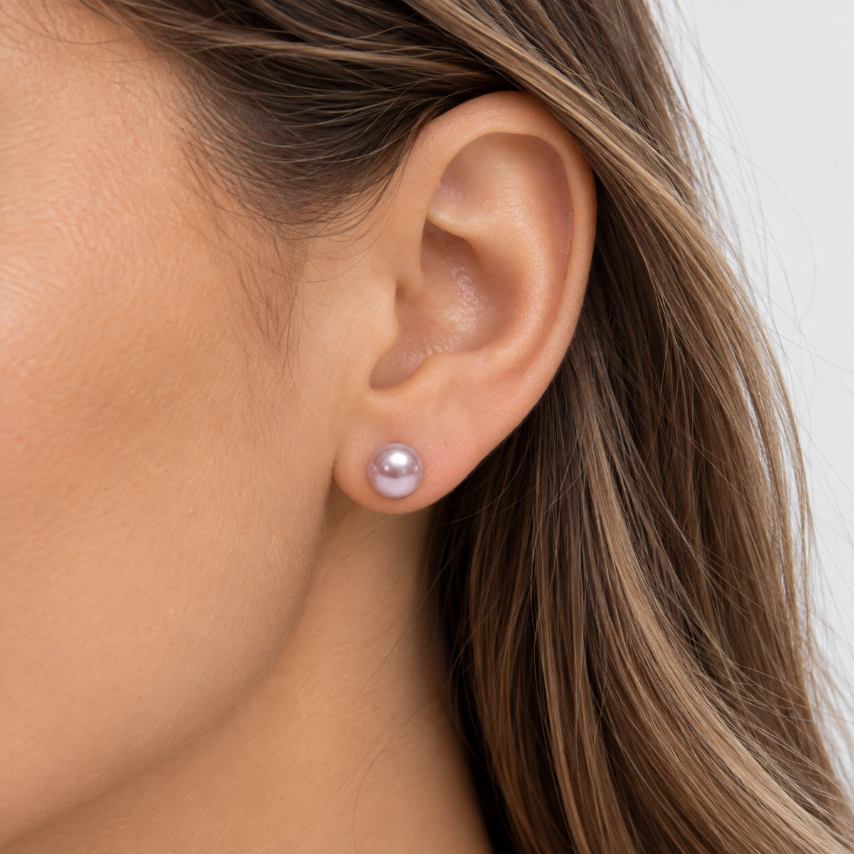 Aros Perlas de Mallorca Rosa Plata