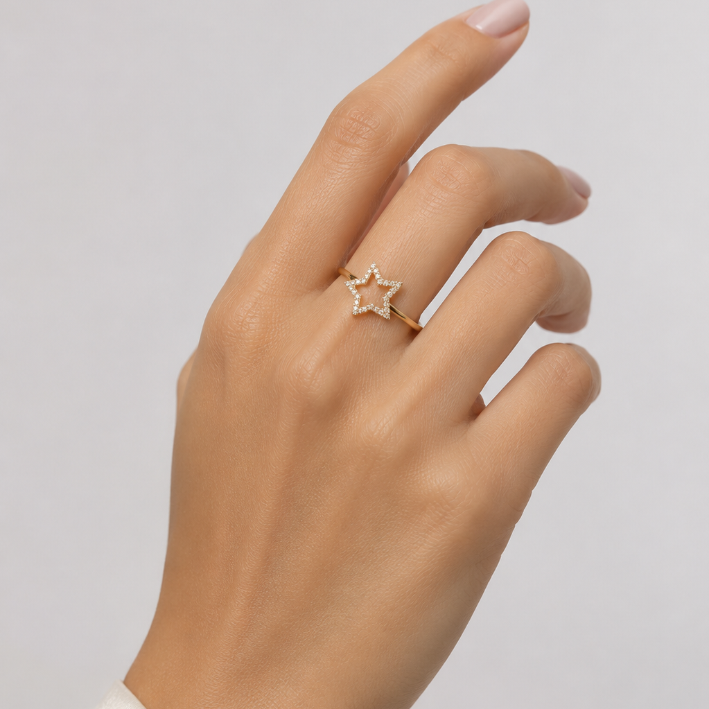 Anillo Stella enchape Oro 18k