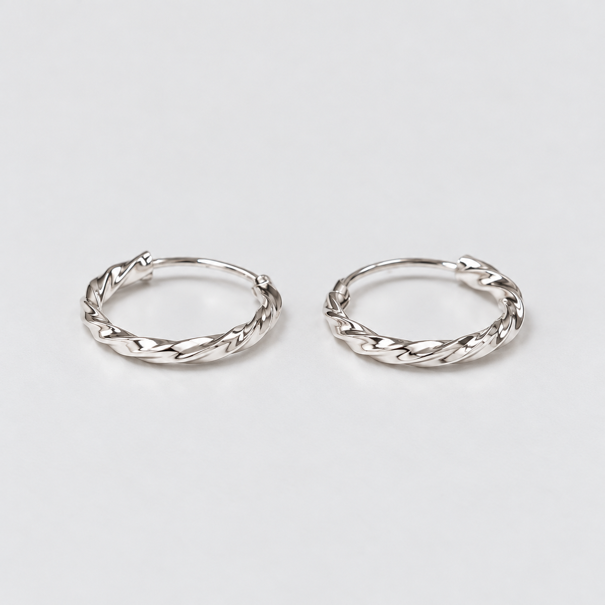 Aros Argollas Enroscadas 16mm Plata