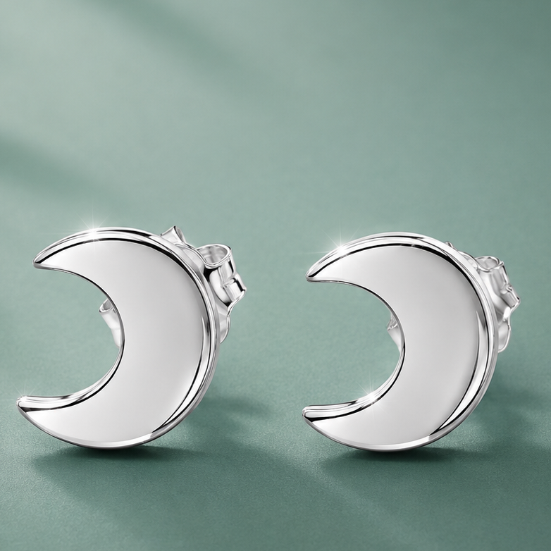 Aros media luna plata 8mm