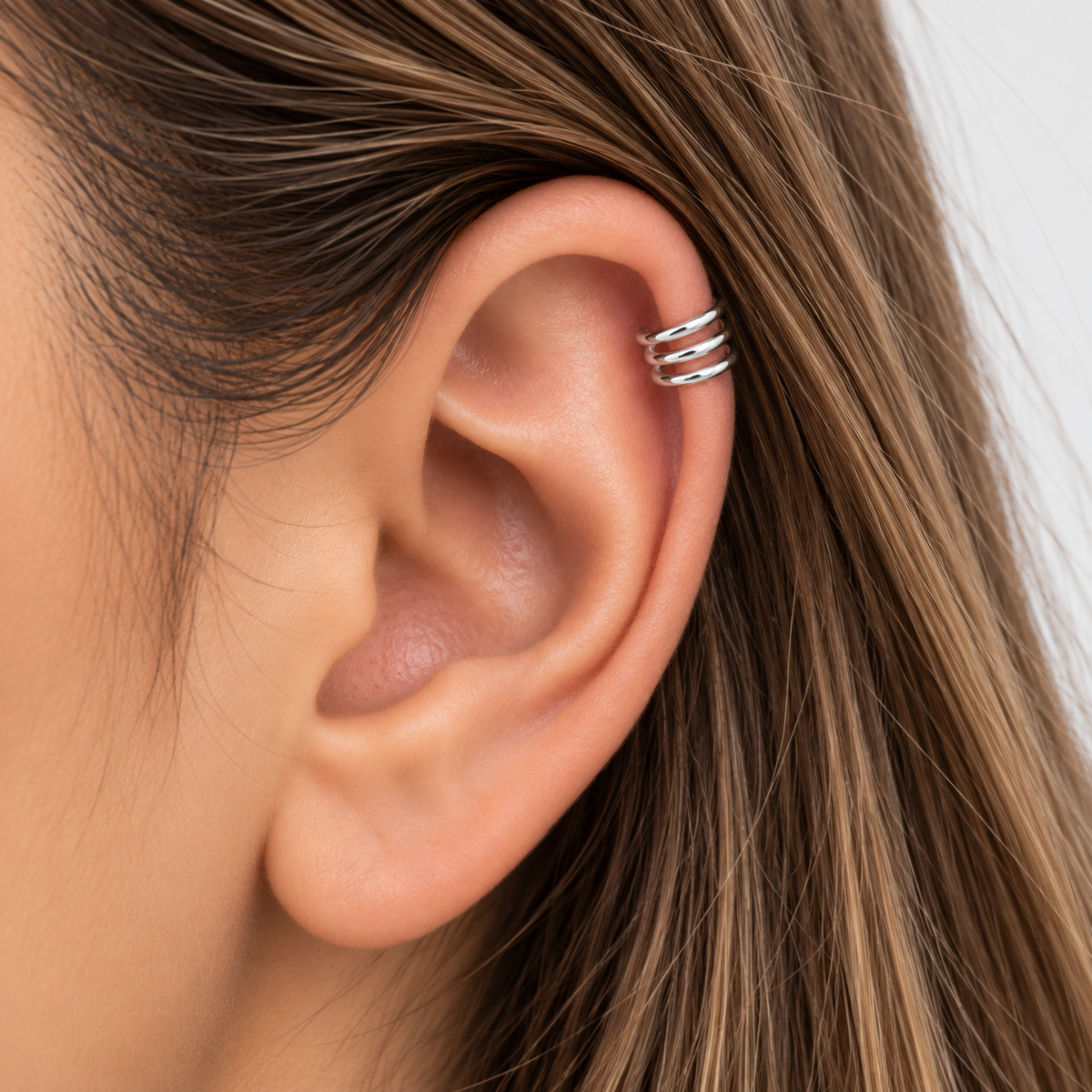 Aro Ear Cuff Trío Plata