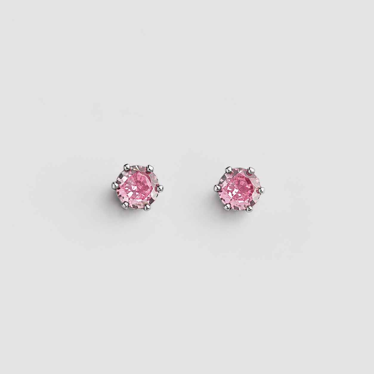 Aros Mi Primer Cristal Rosado