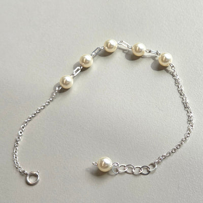 Pulsera Armonía de Perlas Plata