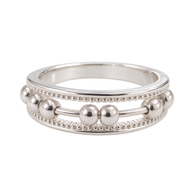 Anillo Ábaco Antiestrés Plata