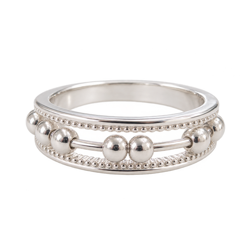 Anillo Ábaco Antiestrés Plata