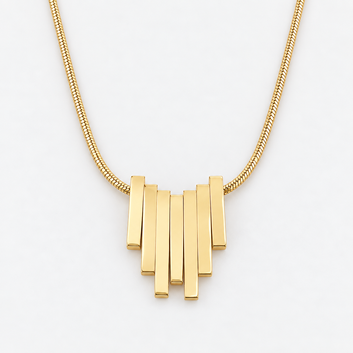 Collar Cascada Geométrica Oro