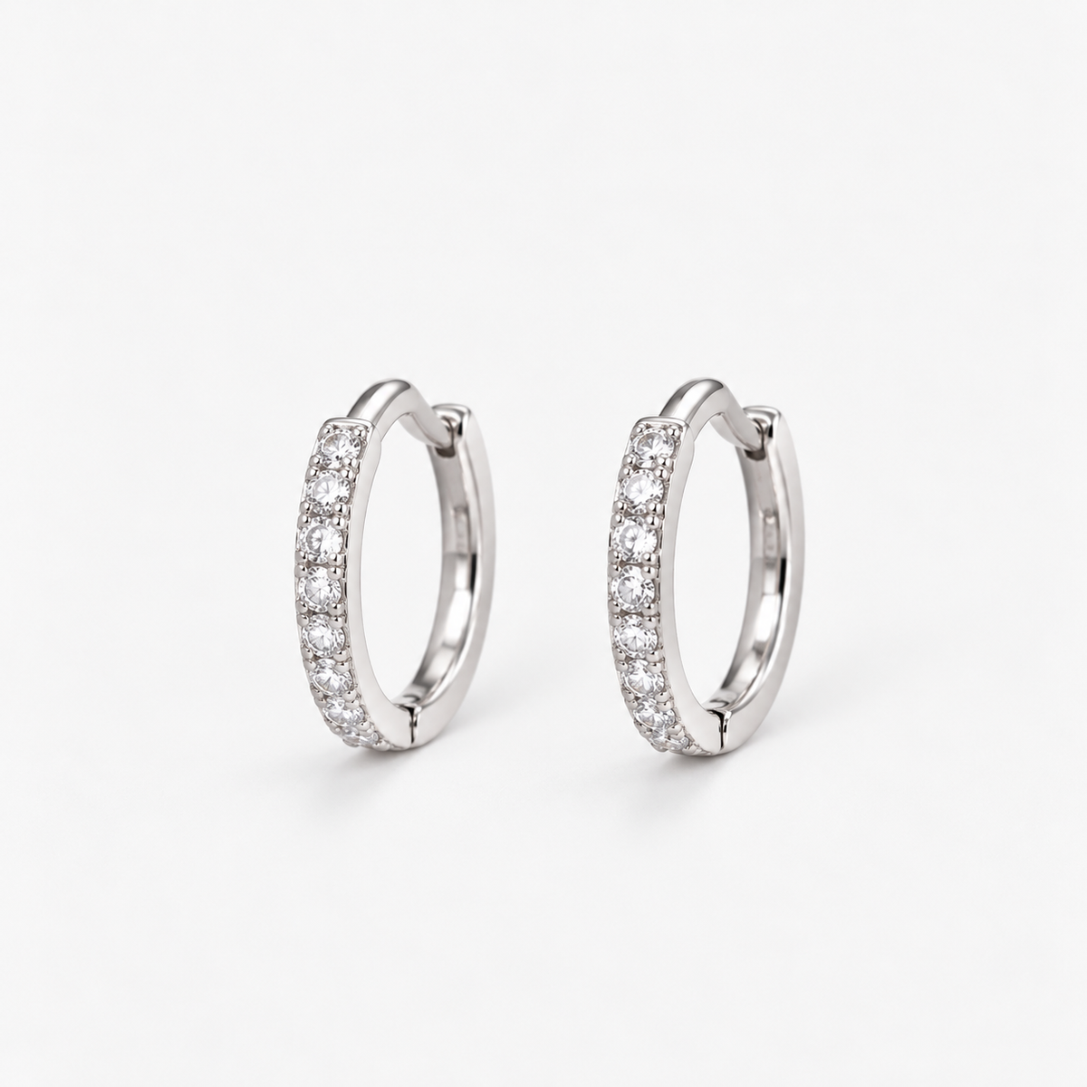 Aros Argolla Cintillo de Circones Plata