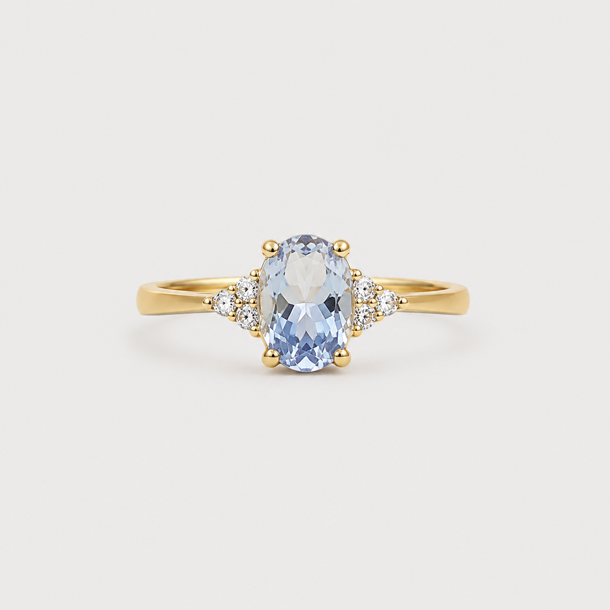 Anillo Cielo Aquamarine Oro
