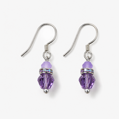 Aros Prisma Cristales Swarovski Plata