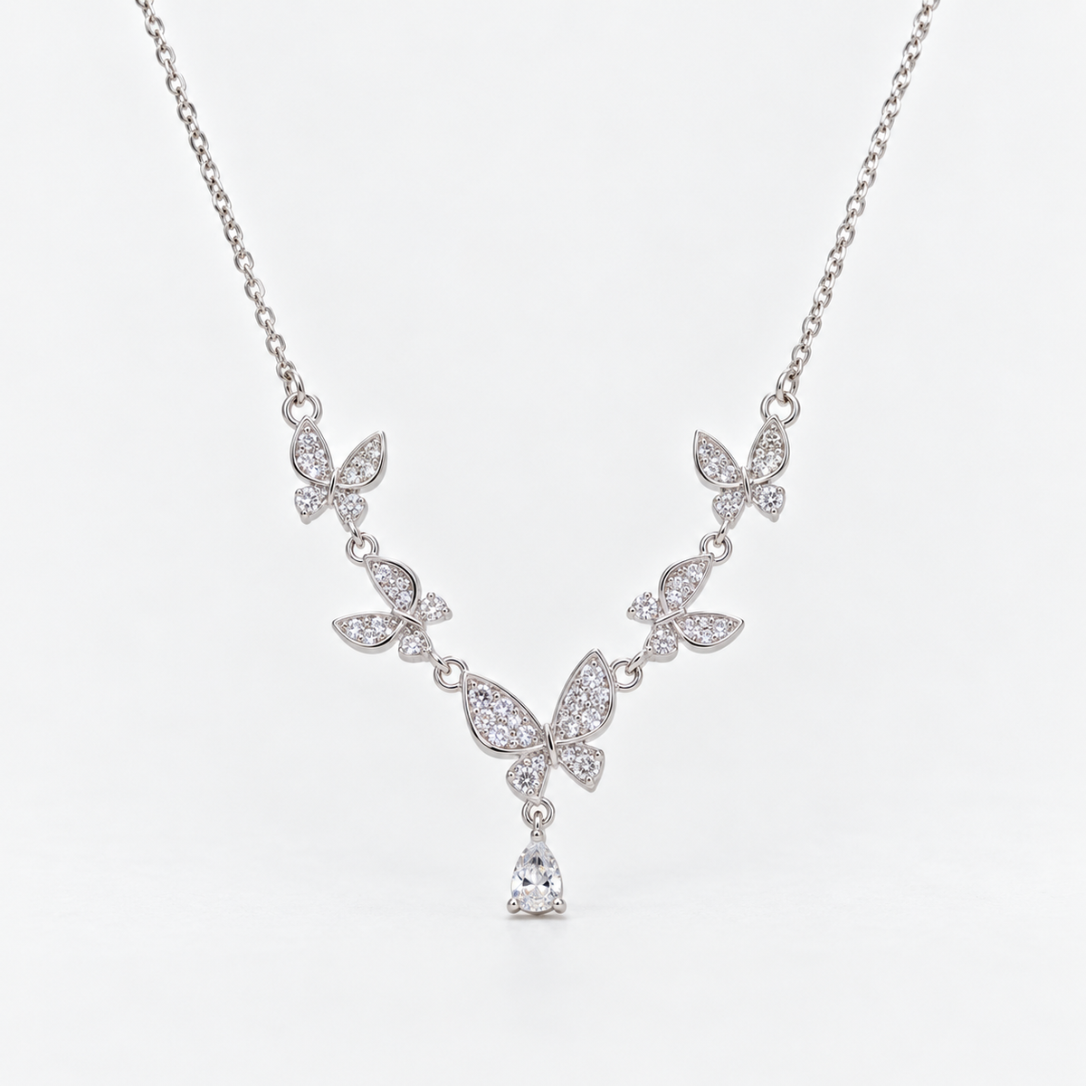 Collar Mariposas Aurora Plata