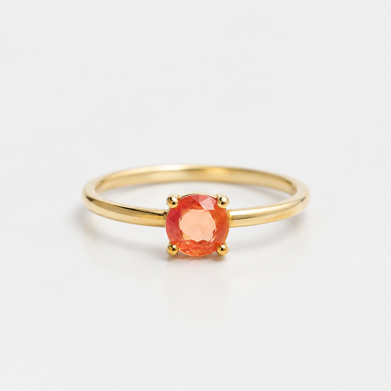 Anillo Piedra Naranja Oro