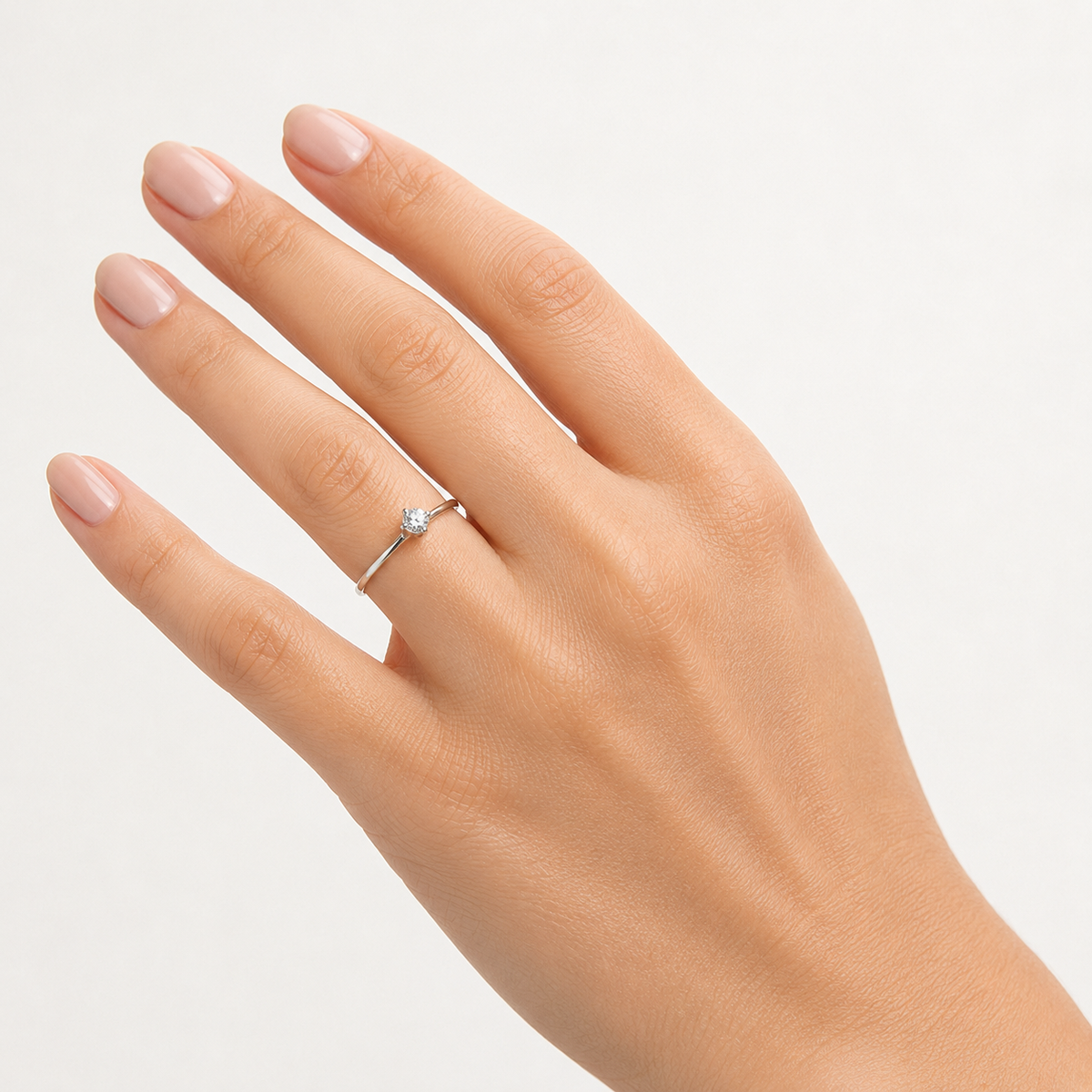 Anillo Solitario little Shine Plata