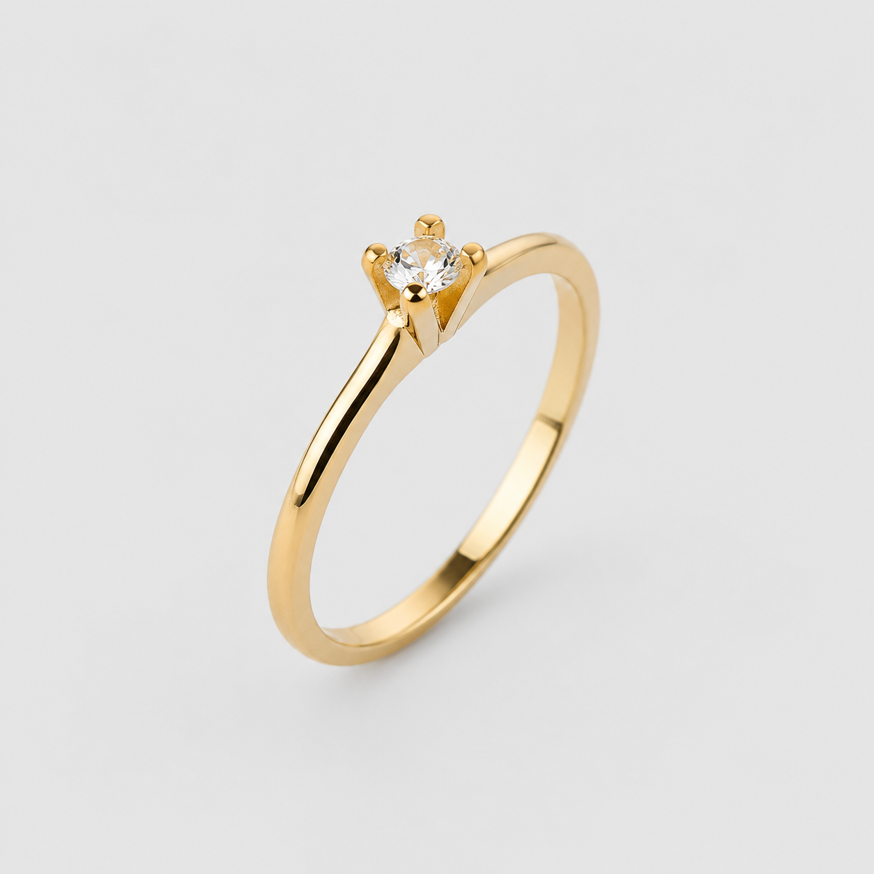 Anillo Compromiso Lilibeth Baño de Oro 18k.
