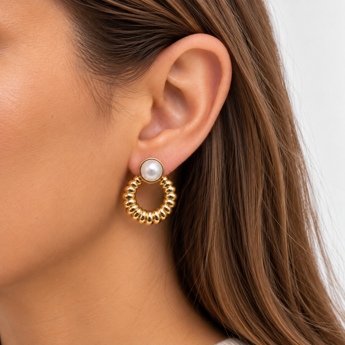 Aros Allegra Perla Oro