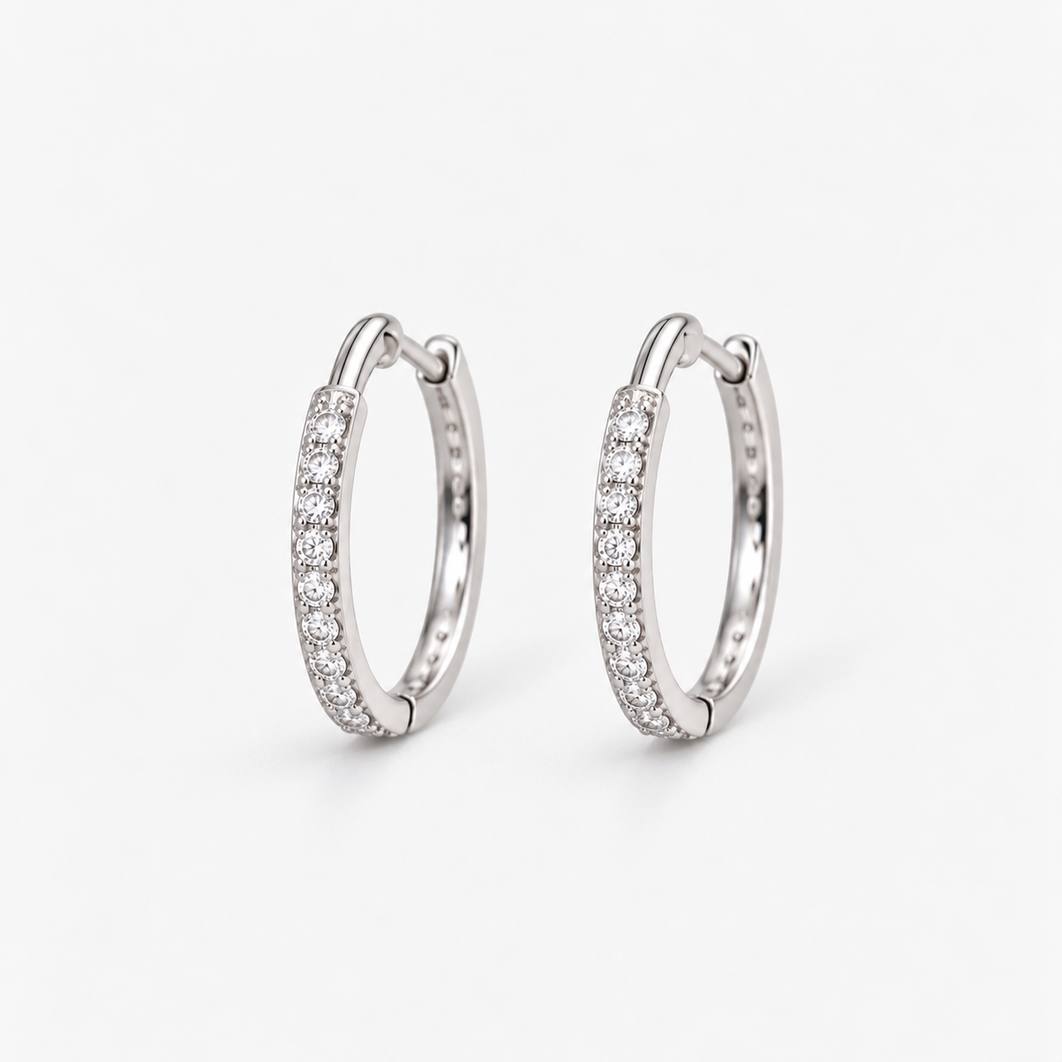 Aros Argolla Cintillo de Circones Plata