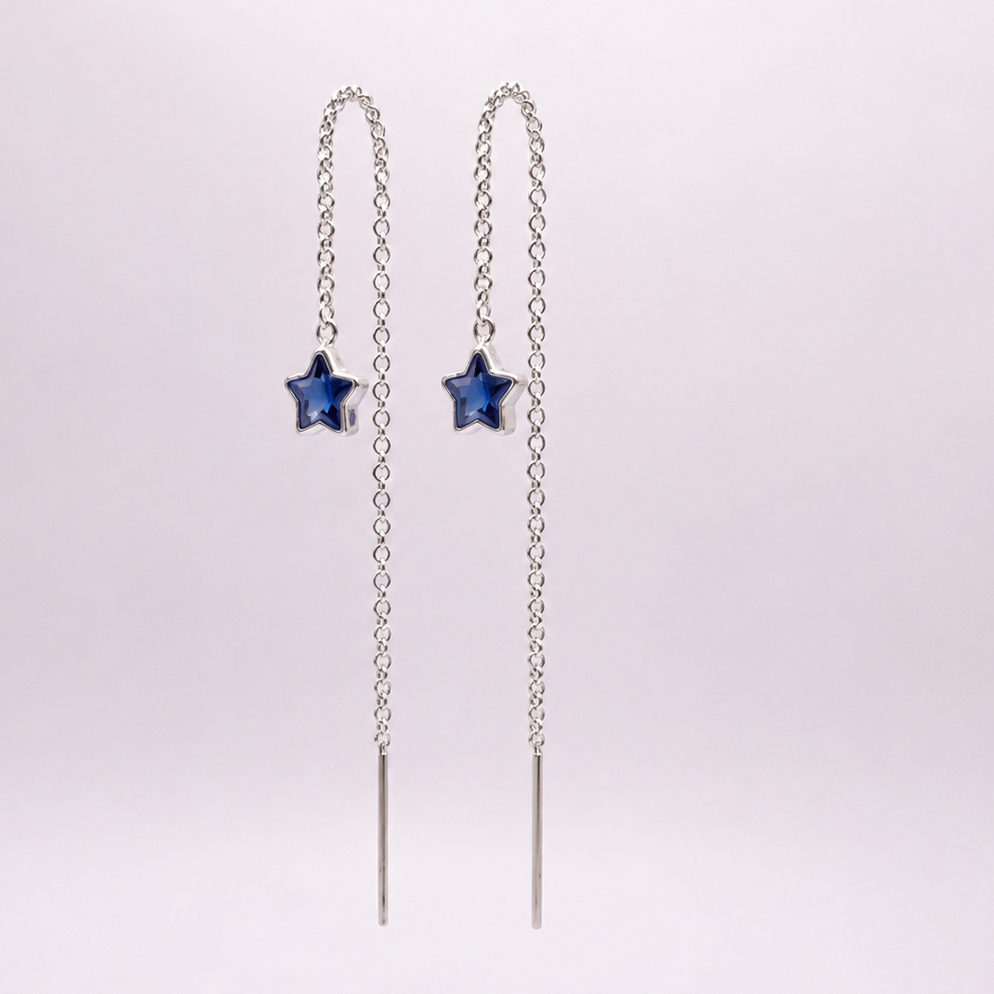 Aros mini star chain plata