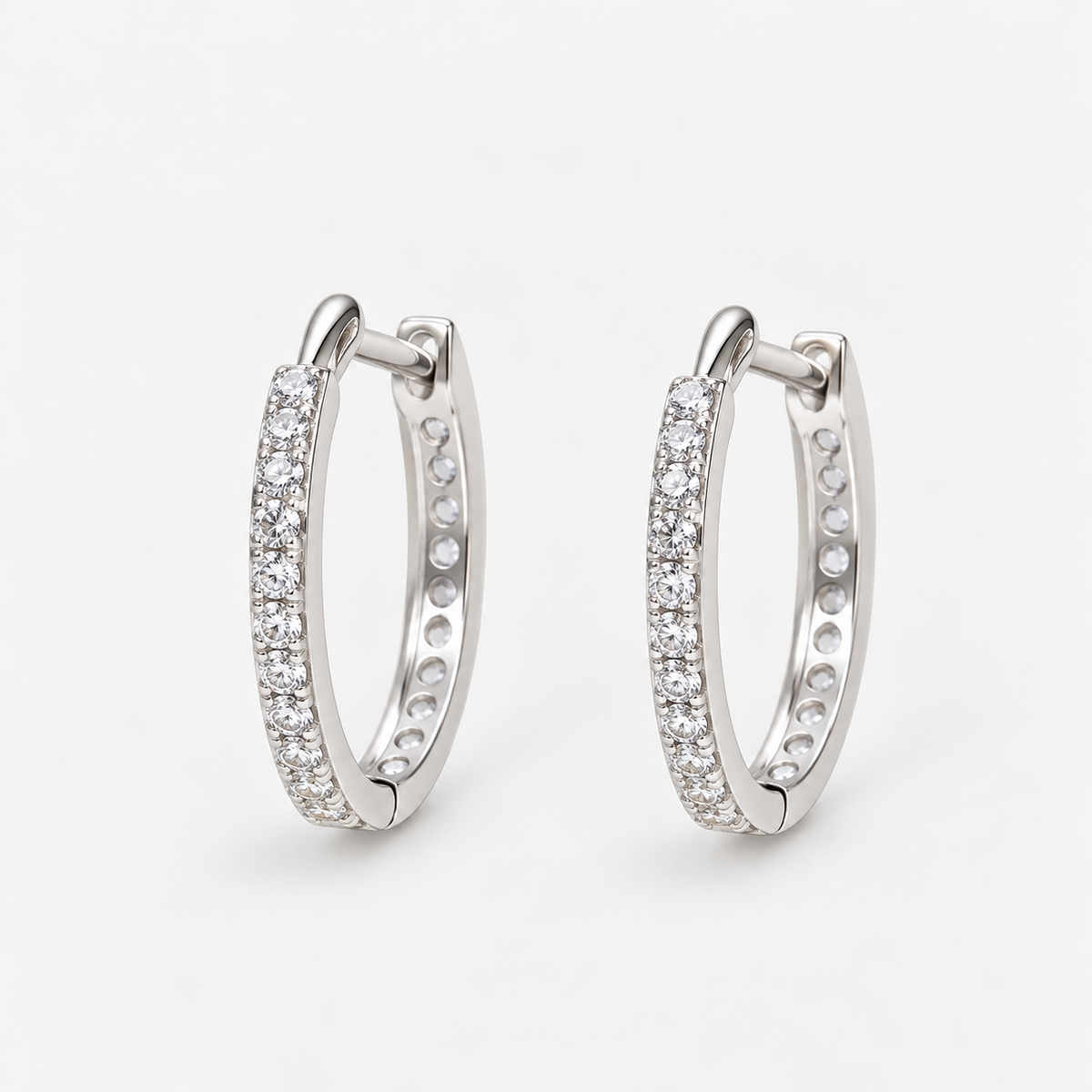 Aros Argolla Cintillo de Circones Plata