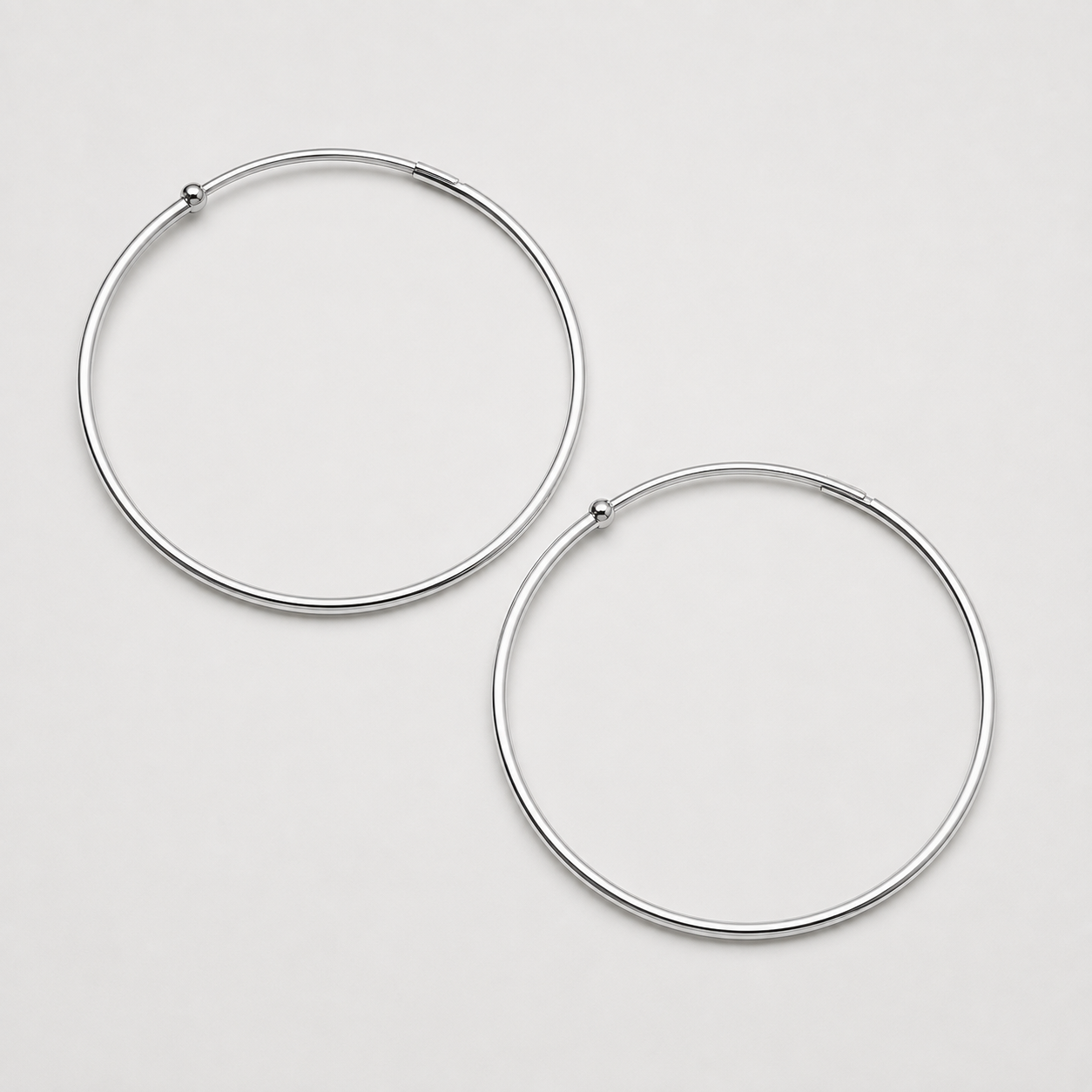 Aros argolla 40 mm plata